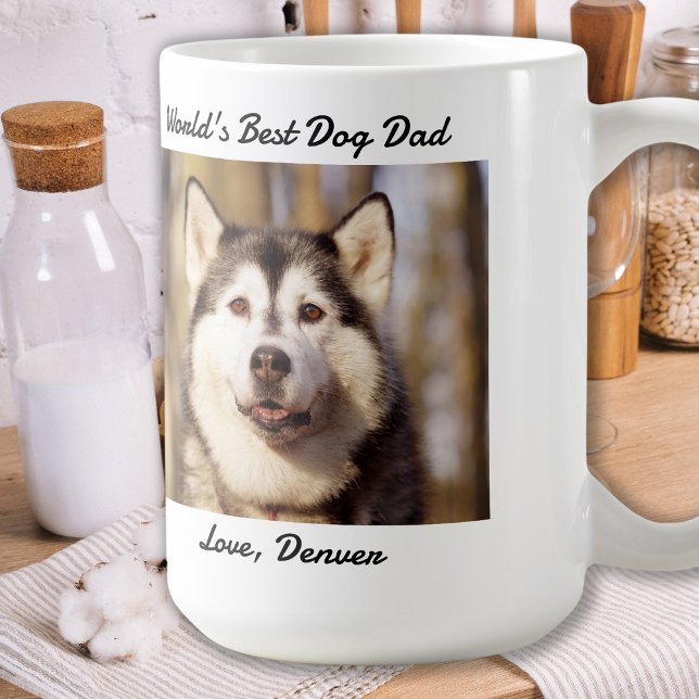 Taza De Café Papá perro - Feliz Día del Padre - Foto Mascota (Subido por el creador)