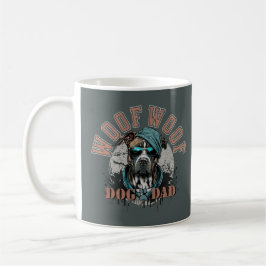 Taza De Café Papá Perro Grunge