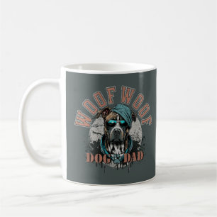 Taza De Café Papá Perro Grunge