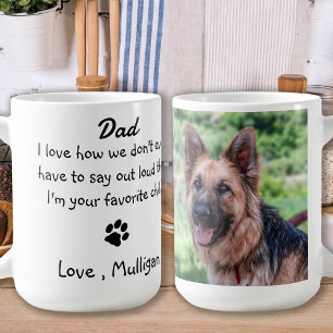 Taza De Café Papá perro lindo- Divertido Día del Padre - Humo