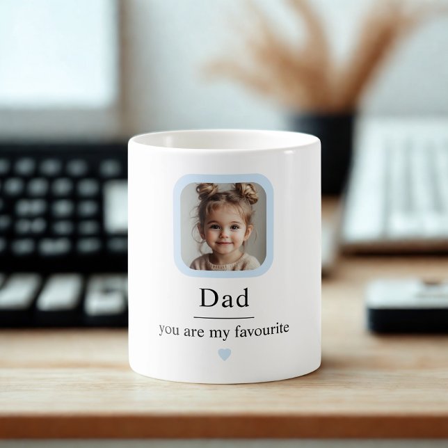 Taza De Café Papá personalizado con foto de niño | Eres Mi Favo (Subido por el creador)