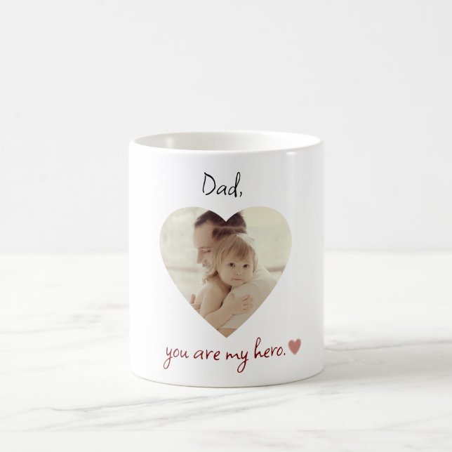 Taza De Café Papá Personalizado Eres Mi Héroe (Centro)