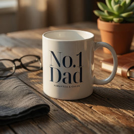Taza De Café Papá Personalizado Nº1 | Día del Padre con Nombre