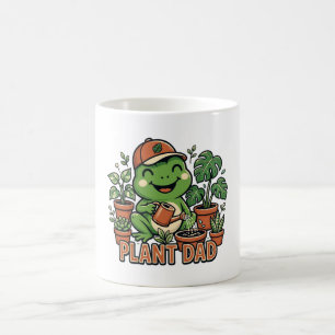 Taza De Café Papá Planta Rana Regando Plantas de Interior Diver