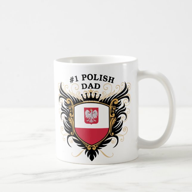 Taza De Café Papá polaco del número uno (Derecha)