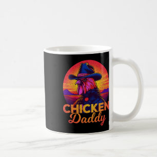 Taza De Café Papá Pollo Vaquero Divertido Gallo Granjero Homest