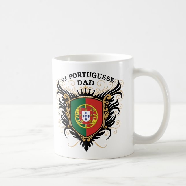 Taza De Café Papá portugués del número uno (Derecha)