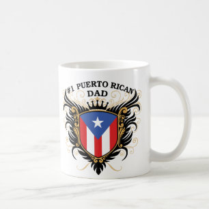 Taza De Café Papá puertorriqueño del número uno