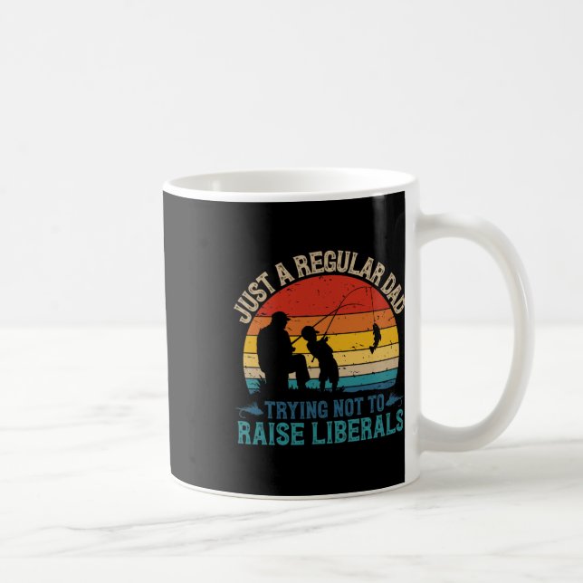 Taza De Café Papá Regular de Pesca Antiguo Intentando No Criar  (Derecha)