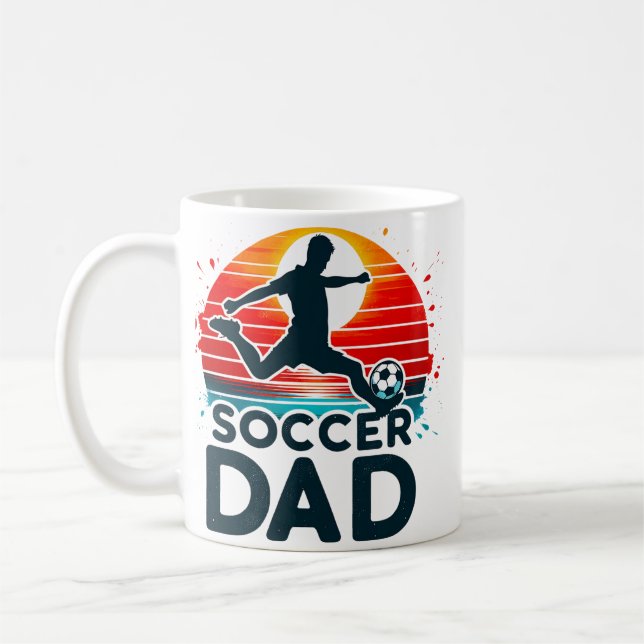 Taza De Café Papá Retro Fútbol (Izquierda)