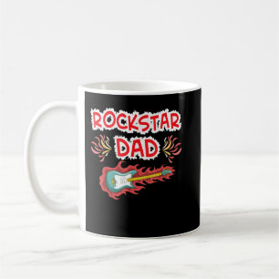 Taza De Café Papá Rockstar Guitarra Eléctrica Fan del Rock Día 