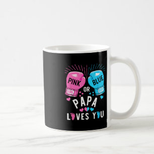 Taza De Café Papa Rosa O Azul Te Ama Boxear Revelación De Géner