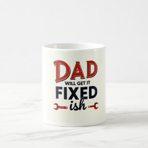 Taza De Café Papá se lo arreglará ☕ el día del padre.