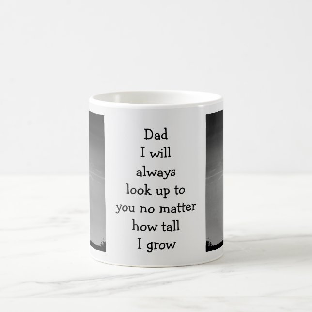 Taza De Café Papá siempre mira tu foto personal (Centro)