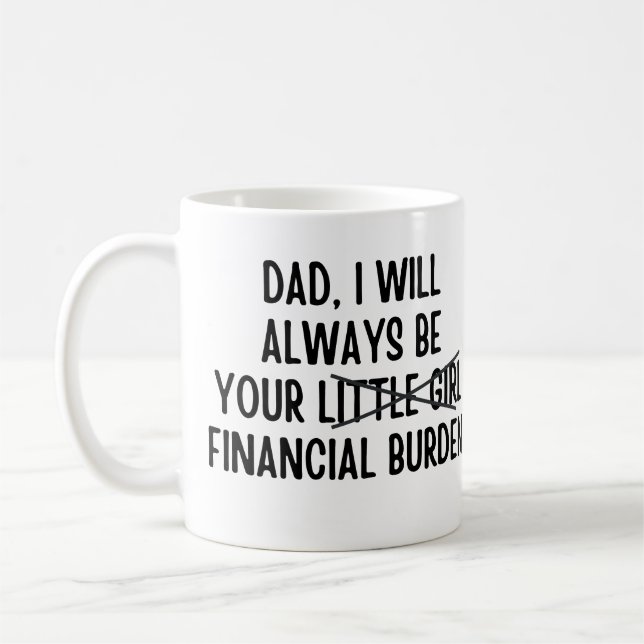 Taza De Café Papá siempre seré tu carga financiera (Izquierda)