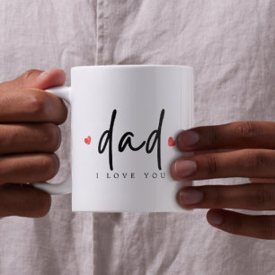 Taza De Café Papá Simple Te Amo Día de Madre Cumpleaños