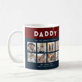 Taza De Café Papá, simplemente eres el mejor Collage de fotos