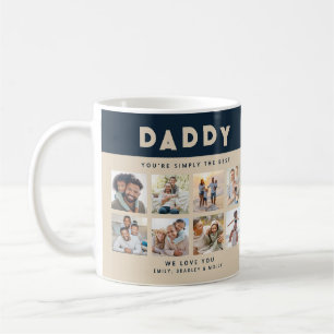 Taza De Café Papá, simplemente eres el mejor Collage de fotos