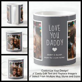 Taza De Café Papá te ama 2 fotos modernas del gris medio C19