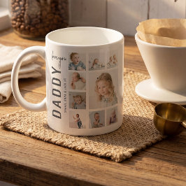 Taza De Café Papá | Te Amo | Colage de Fotos