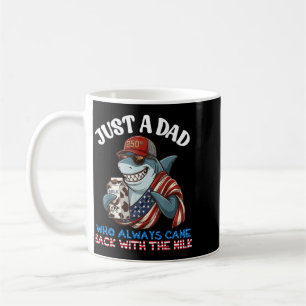 Taza De Café Papá Tiburón Volvió Con Leche Cumpleaños 250