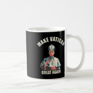Taza De Café Papa Trump Divertido Trump Vaticano Cristiano Retr