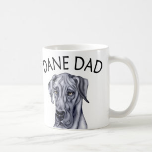 Taza De Café Papá UC azul de great dane