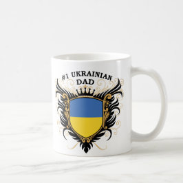Taza De Café Papá ucraniano del número uno