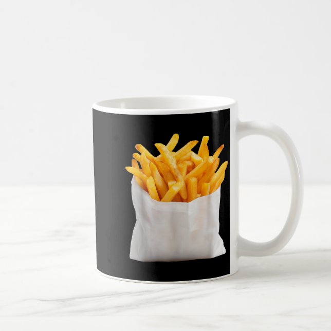 Taza De Café Papas Fritas Freír Divertido Disfraz De Comida De  (Derecha)