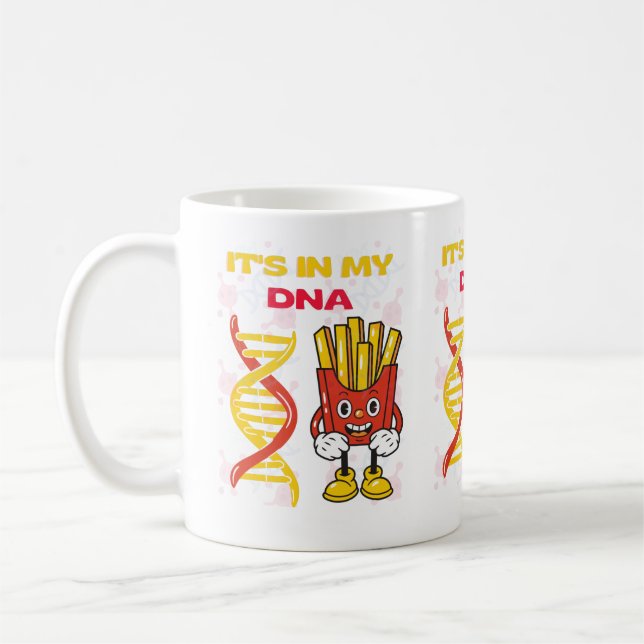 Taza De Café Papas fritas Mug - Está en mi ADN Mug (Izquierda)