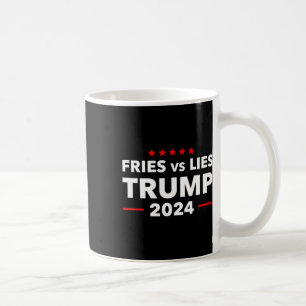 Taza De Café Papas fritas Vs Mentiras Trump 2024 Papas fritas f