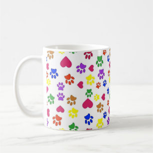 Taza De Café Papas y corazones de perro,