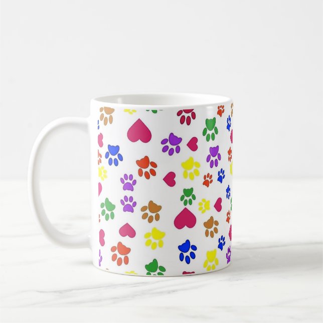 Taza De Café Papas y corazones de perro, (Izquierda)