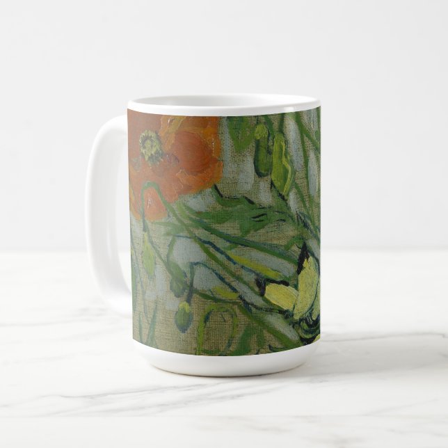Taza De Café Papas y mariposas de Vincent Van Gogh Poste (Anverso izquierdo)
