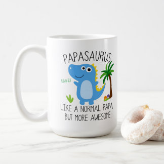 Taza De Café Papasauro Como Un Papa Normal, Pero Más Sorprenden