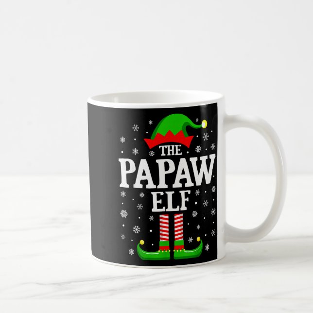 Taza De Café Papaw Elf Funny Christmas Family Matching  (Derecha)