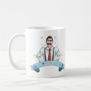Taza De Café Papel acuarela en los suspensores