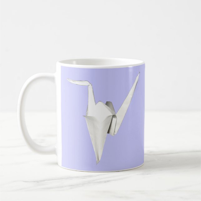 Taza De Café Papel blanco grúa Mug (Izquierda)