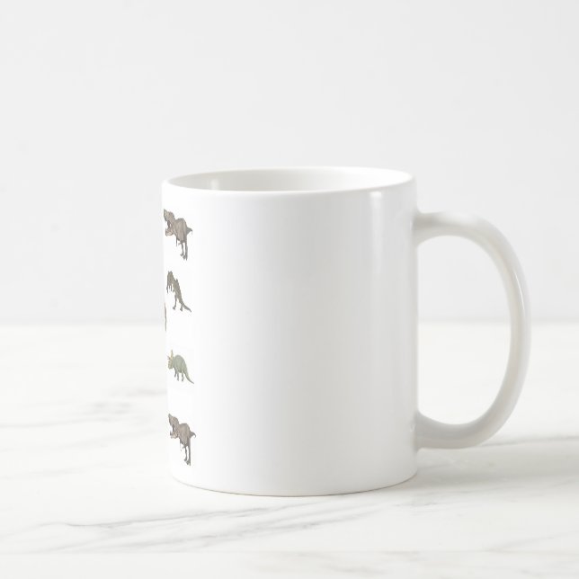 Taza De Café Papel de ajuste de dinosaurios (Derecha)