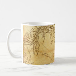 Taza De Café Papel de fondo del mapa de cosecha