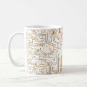 Taza De Café Papel de fondo del panel de circuitos