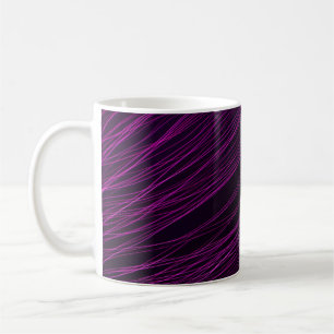 Taza De Café Papel de pantalla digital de luz morada y blanca