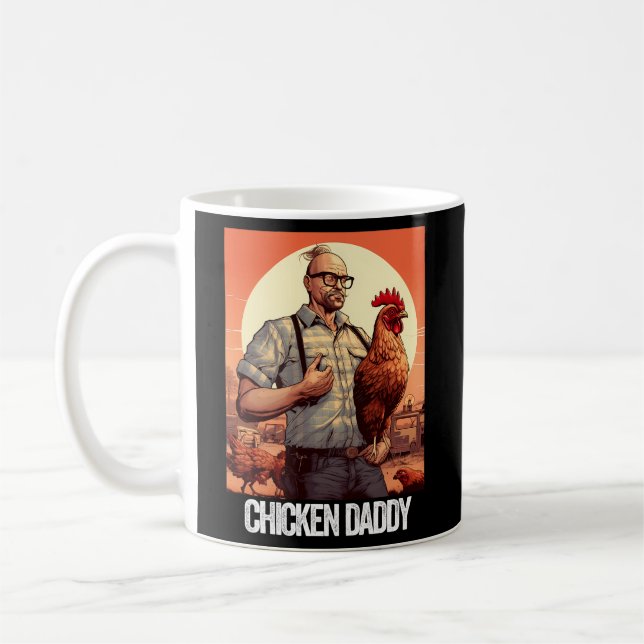 Taza De Café Papel de pollo Padre agricultor Pavo de pollo (Izquierda)