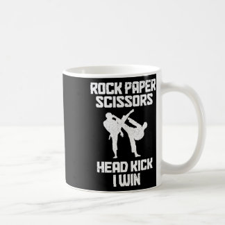 Taza De Café Papel de rock de artes marciales tira de karate Ta