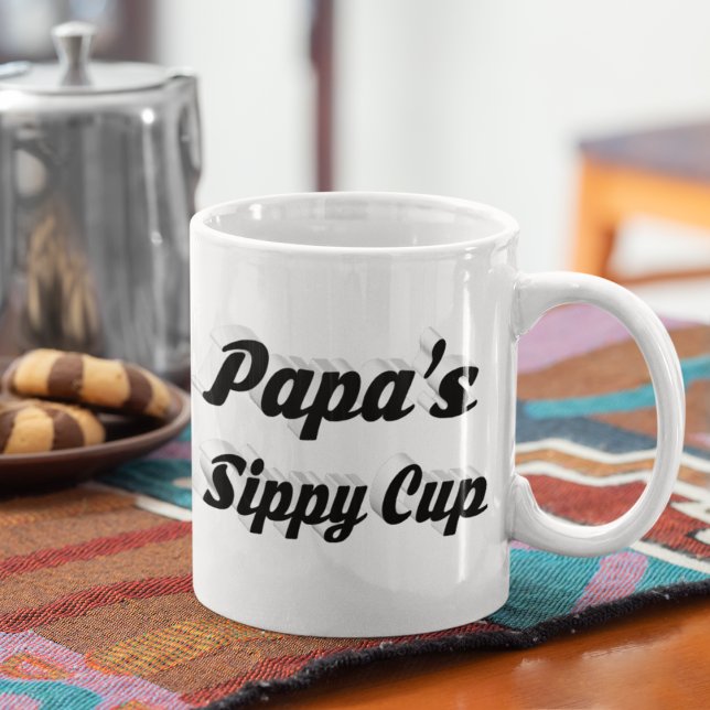 Taza De Café Papel gracioso texto medio negro (Subido por el creador)