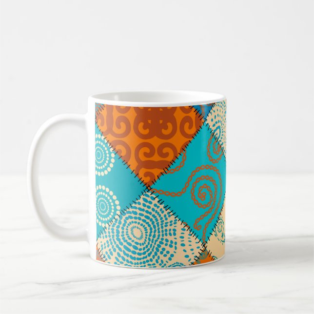 Taza De Café Papel indio: patrón inmaculado. (Izquierda)
