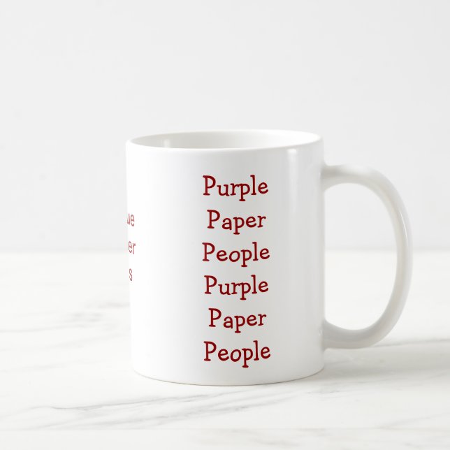 Taza De Café Papel morado personas Tongue Twister Mug (Derecha)