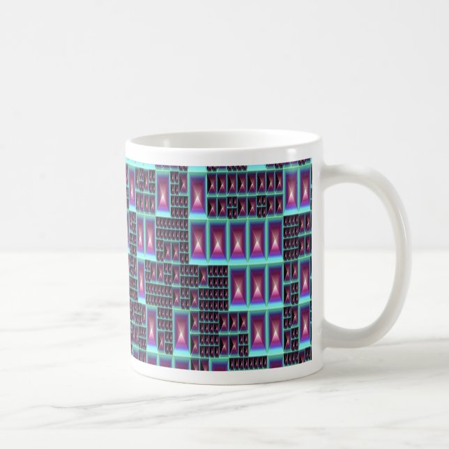 Taza De Café Papel pintado fractal tecno (Derecha)