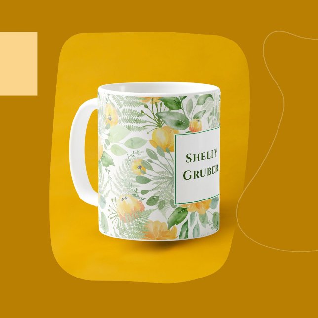 Taza De Café Papel tapiz de rosa limón amarillo (Subido por el creador)