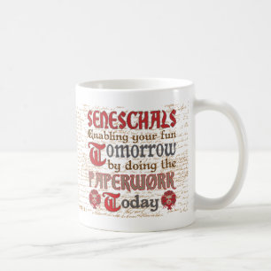 Taza De Café Papeleo divertido del senescal de SCA